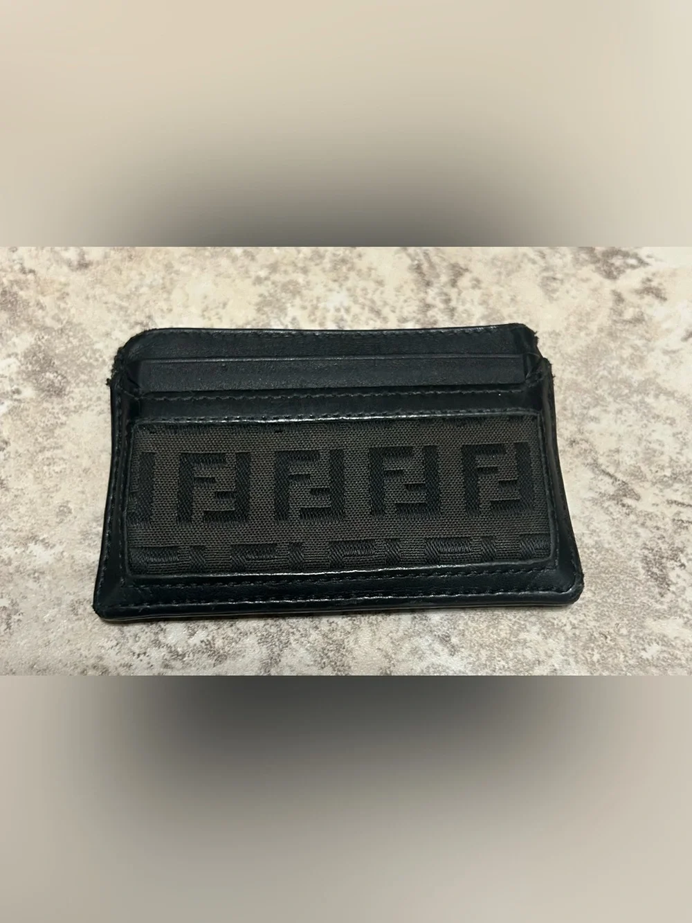 FENDI Zucca Leather Cardholder